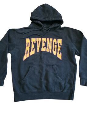 Drake Black Hoodie with Yellow Chest Lettering